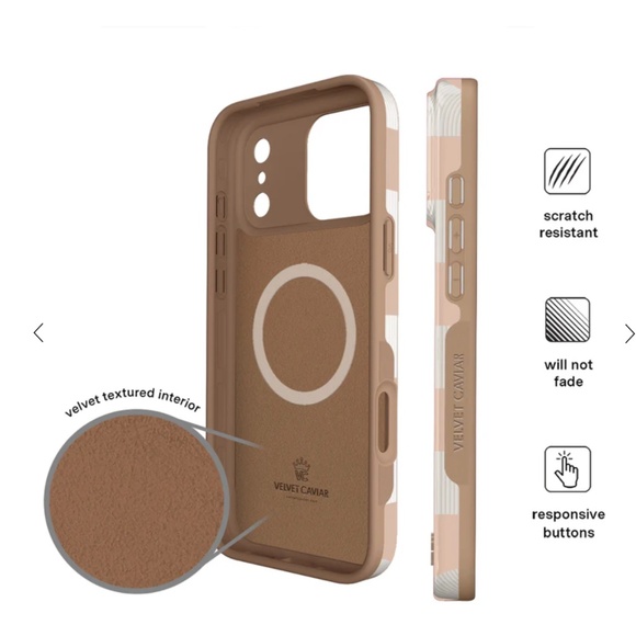 SOLD Velvet Caviar Nude Vibe Checker iPhone 17 Pro Case + AirPod Pro Case - Picture 5 of 13